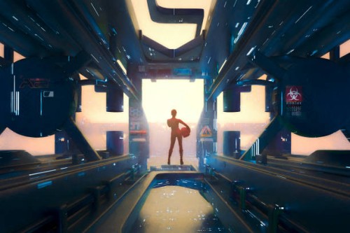 futuristic astronaut looking over cityscape - fashion stock pictures, royalty-free photos & images