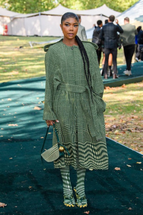 Gabrielle Union attends the Burberry show during London Fashion Week September 2023 on September 18, 2023 in London, England.