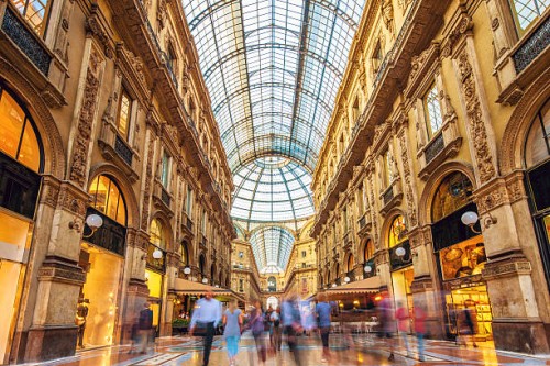 galleria vittorio emanuele ii in milan, italy - fashion stock pictures, royalty-free photos & images