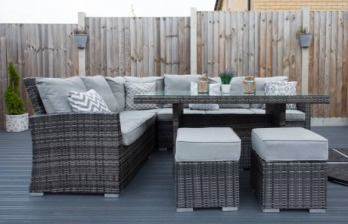 garden exteriors - garden decoration stockfoto's en -beelden