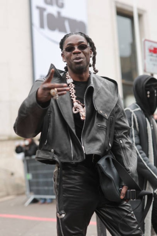 Gazo attends the Rick Owens Menswear Fall-Winter 2025/2026 show as part of Paris Fashion Week on January 23, 2025 in Paris, France.