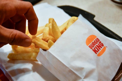 General view of close up of Burger King French Fries on July 13, 2023 in Turin, Italy. On the occasion of World French Fries Day, celebrated on July...
