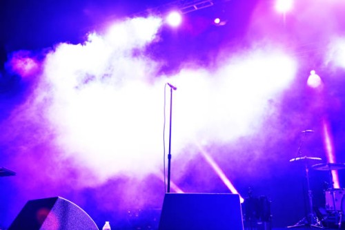 General View of the stage before the Alice Glass performance at the Growlers 6 festival at the LA Waterfront on October 29, 2017 in San Pedro,...