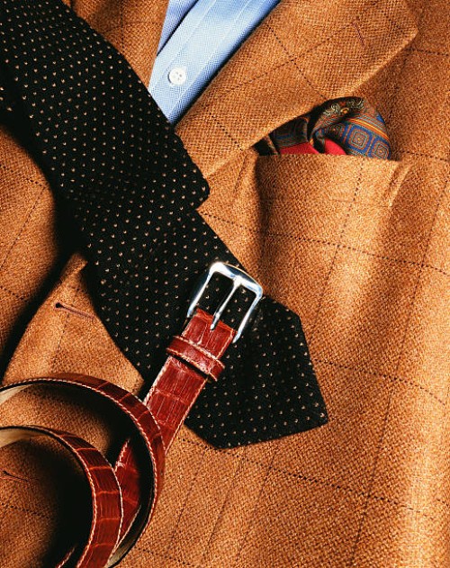 gentleman's jacket, tie and belt - fashion stock pictures, royalty-free photos & images