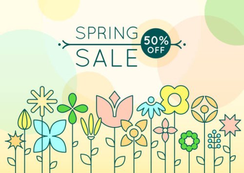 geometric floral background - garden decoration stock illustrations