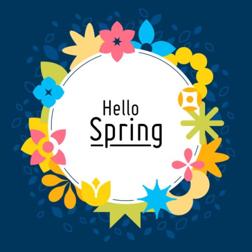 geometric flower blank round frame background - garden decoration stock illustrations