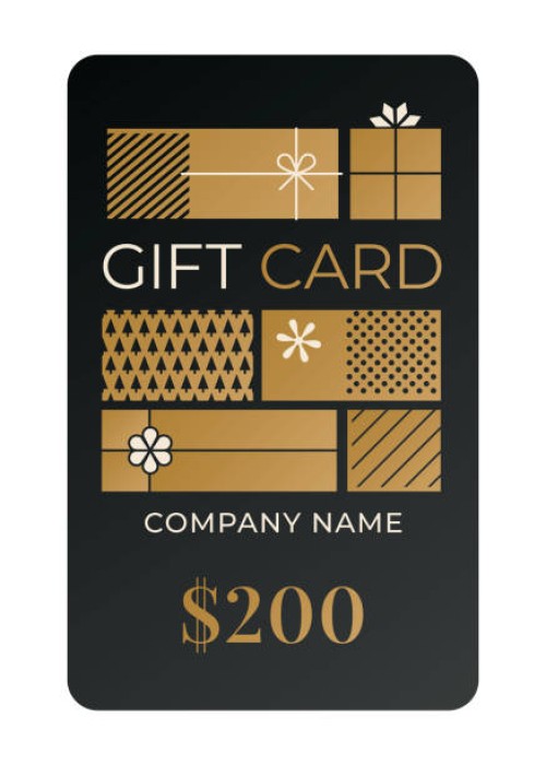gift card template with black background. - fashion stock illustrations