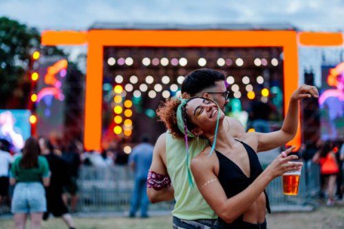 girl enjoying dancing at music festival - concert stock pictures, royalty-free photos & images