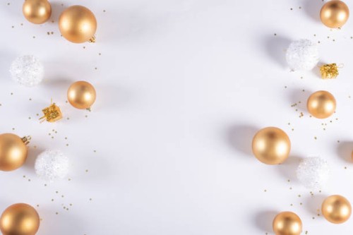 golden christmas ornaments isolated on white - home decoration stock pictures, royalty-free photos & images