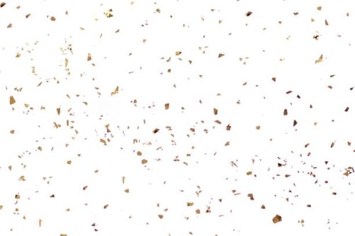 golden confetti on the white background - home decoration stock pictures, royalty-free photos & images