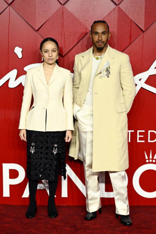 Grace Wales Bonner and Lewis Hamilton attend The Fashion Awards 2023 presented by Pandora at the Royal Albert Hall on December 04, 2023 in London,...