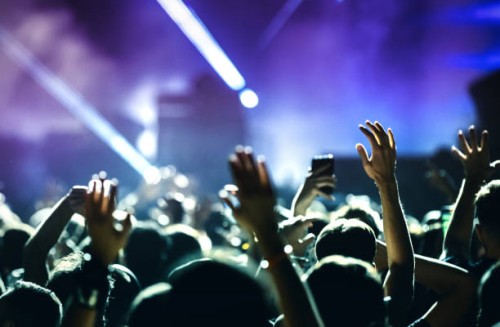 grand groupe de personnes lors d’une fête de concert. - concert photos et images de collection