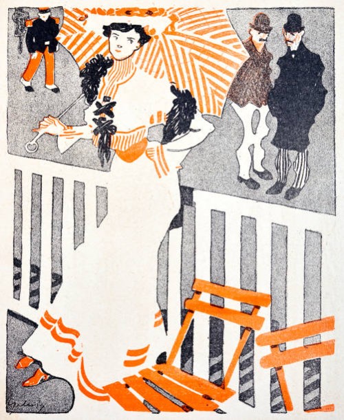 grand prix de paris horserace, in the foreground a very pretty young woman, in the background two gentlemen, they say she is the great price - fashion stock illustrations