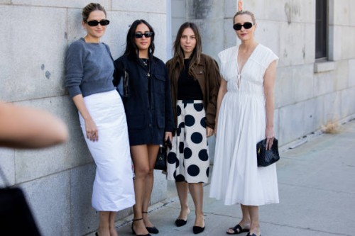 Guests outside Cos during New York Fashion Week on September 10, 2024 in New York City.