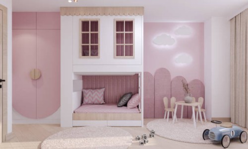 habitación rosa para niños - home decoration fotografías e imágenes de stock