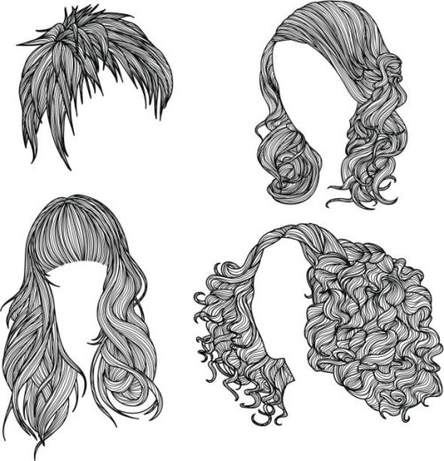hairstyles - hairstyle stock illustrations
