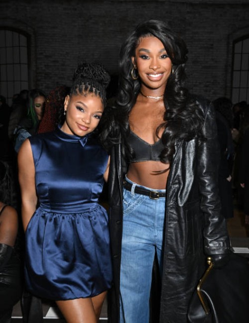 Halle Bailey, Coco Jones at the Coach Fall RTW 2025 fashion show as part of New York Fashion Week held at the Park Avenue Armory on February 10, 2025...