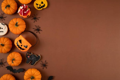 halloween background - food stock pictures, royalty-free photos & images