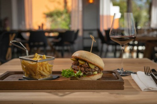 hamburger and chips - junk food stock pictures, royalty-free photos & images