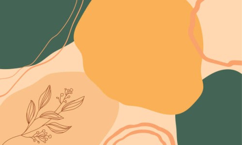 hand drawn minimal background with leaf shapes - fashion stock illustrations