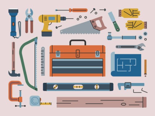 handiwork & tools — brightline series - home decoration stock illustrations
