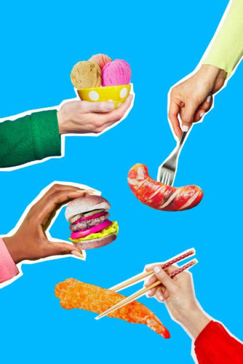 hands eating takeout food - junk food stock pictures, royalty-free photos & images