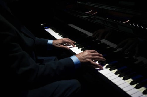 hands playing the piano - concert stock pictures, royalty-free photos & images
