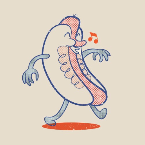 happy hot dog - junk food stock illustrations