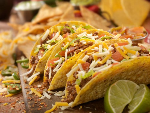 hard beef tacos - junk food stock pictures, royalty-free photos & images