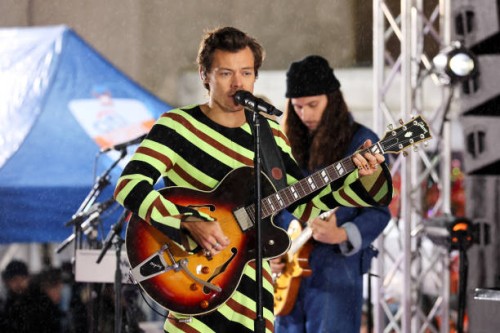 Harry Styles performs on NBC's "Today" at Rockefeller Plaza on May 19, 2022 in New York City.