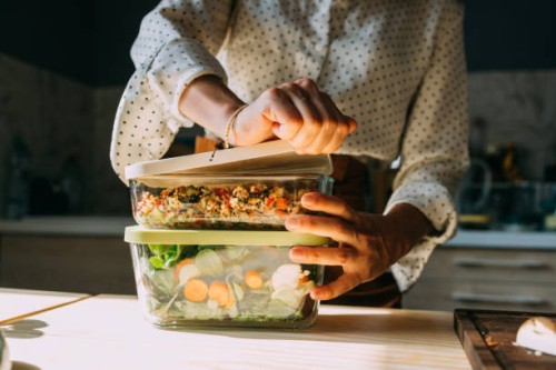 healthy meal preparation in a bright modern kitchen - food stock pictures, royalty-free photos & images