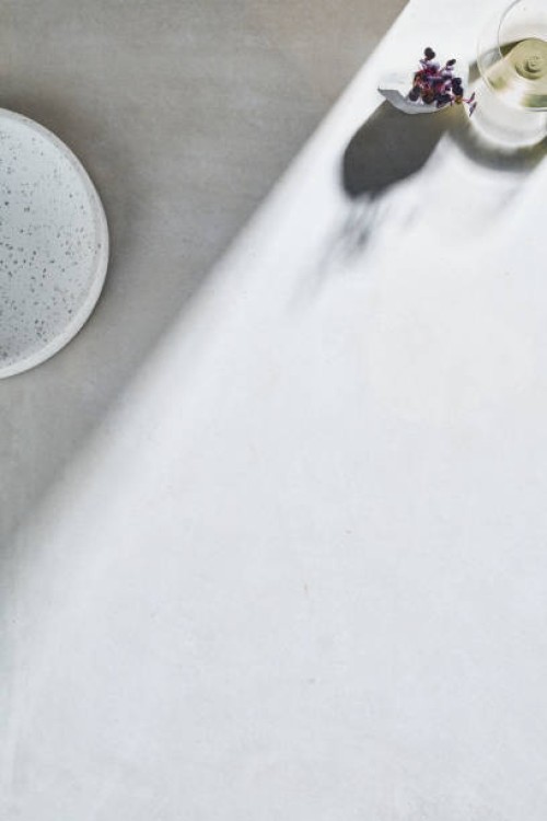 high key still life with glass of white wine and white plate on white table, overhead view - home decoration stock pictures, royalty-free photos & images