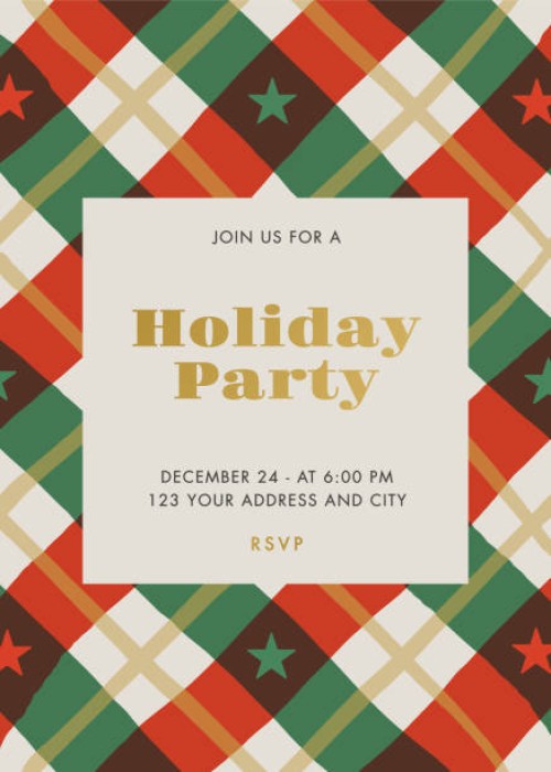 holiday party invitation with stars and stripes. - home decoration stock illustrations