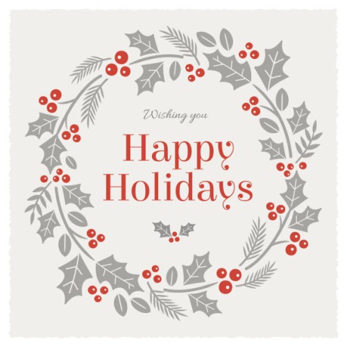 holidays card with wreath. - home decoration stock illustrations