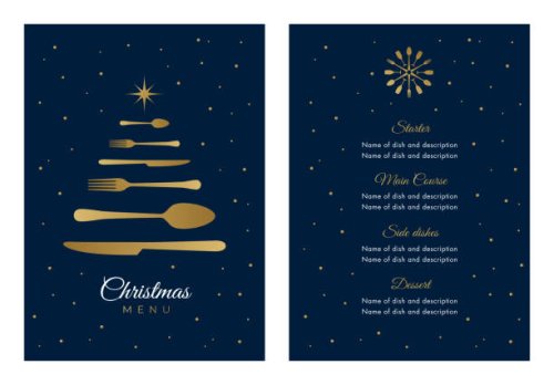 holidays menu template. - food stock illustrations