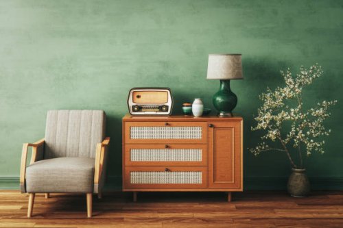 home interior with vintage furniture - home decoration stock pictures, royalty-free photos & images