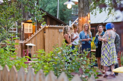 home mixologist in a backyard - garden decoration stock pictures, royalty-free photos & images