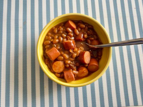 homemade beans and hot dogs - junk food stock pictures, royalty-free photos & images