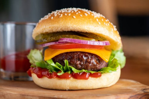 homemade burger and chips - junk food stock pictures, royalty-free photos & images