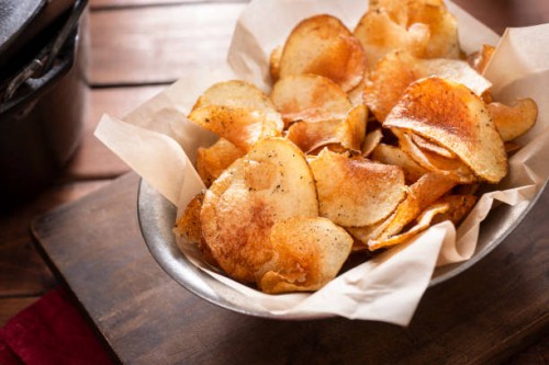 homemade potato chips - food stock pictures, royalty-free photos & images
