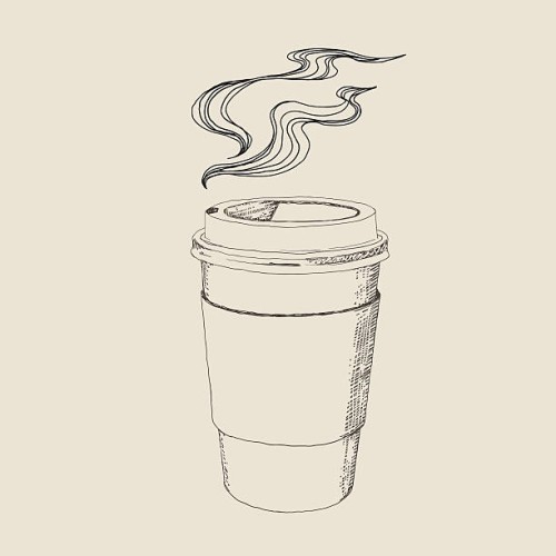 hot caffee drawing - junk food stock illustrations