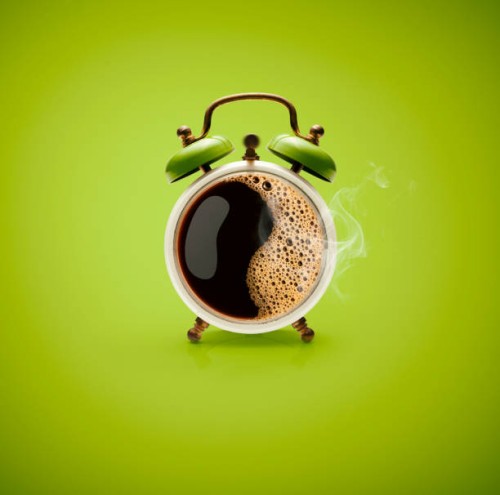 hot coffee retro alarm clock - food stock pictures, royalty-free photos & images