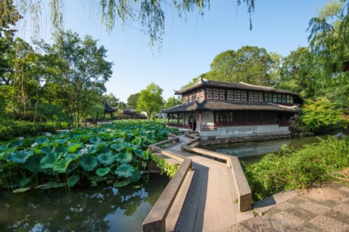 humble administrator's garden in suzhou, china - garden decoration stock pictures, royalty-free photos & images