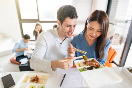 i'll try your order, and you try mine! - junk food stock pictures, royalty-free photos & images