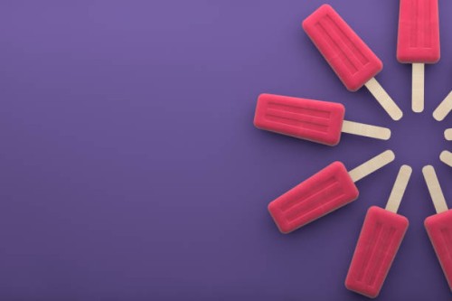 ice cream stick, popsicle, minimal summer concept. - food stock pictures, royalty-free photos & images