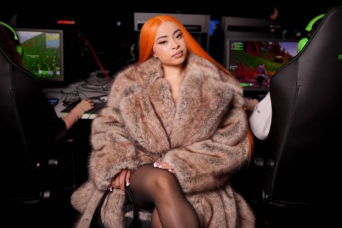 Ice Spice at the Coperni Fall RTW 2025 fashion show as part of Paris Fashion Week held at Adidas Arena on March 9, 2025 in Paris, France.