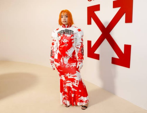 Ice Spice at the Off-White Fall RTW 2025 fashion show as part of Paris Fashion Week on March 6, 2025 in Paris, France.