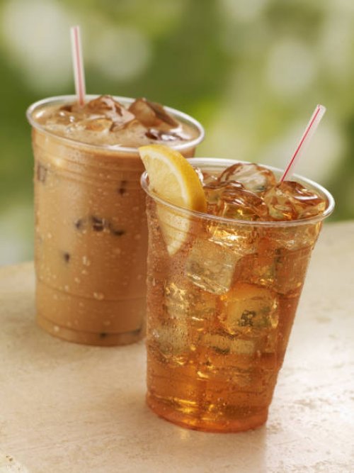iced coffee and tea - junk food stock pictures, royalty-free photos & images