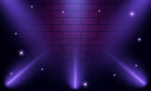 illuminated stage with scenic lights and smoke. purple vector - concert stock illustrations