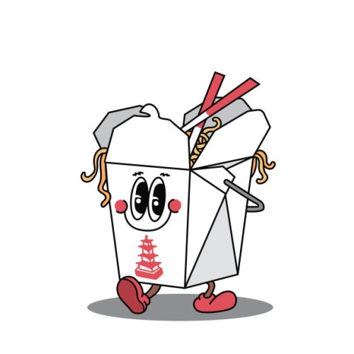 illustration of a chinese food take out box - junk food stock pictures, royalty-free photos & images